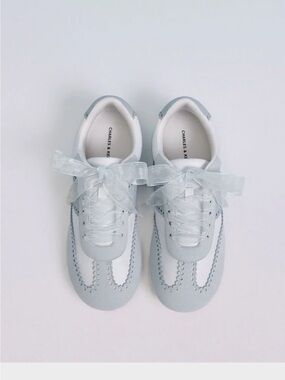Charles & Keith Cece heart motif sheer lace sneakers